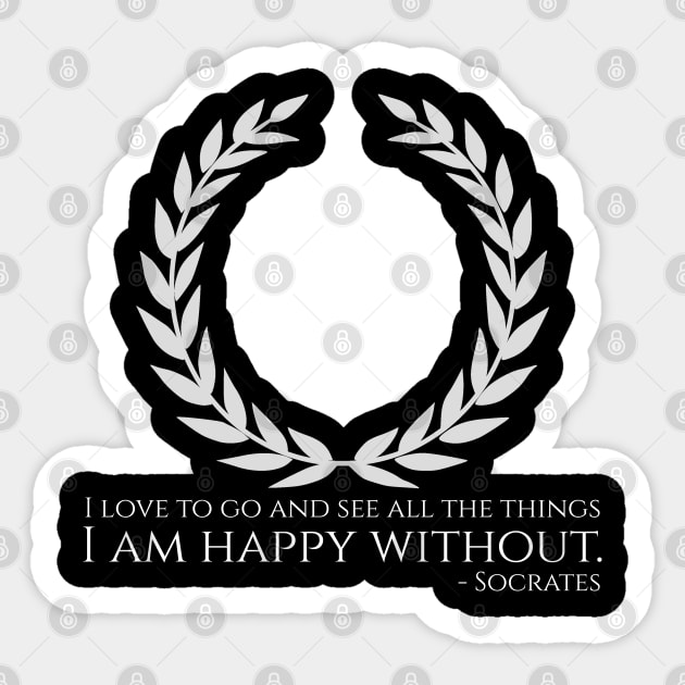 Classical Greek Stoic Philosophy Socrates Quote Stoicism Sticker by Styr Designs